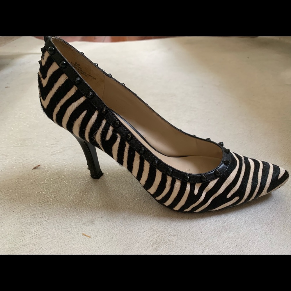 Nine West zebra pumps